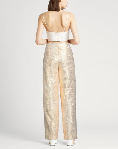 Forte_forte Woman Pants Gold Size 1 Polyamide, Polyester, Cotton, Metallic Polyester