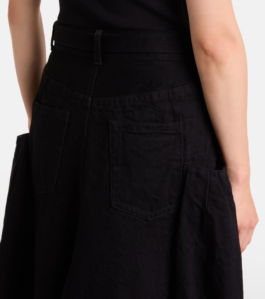 Denim maxi skirt