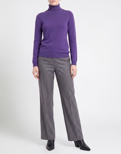 Woman Turtleneck Dark purple Size ONESIZE Viscose, Polyester, Polyamide
