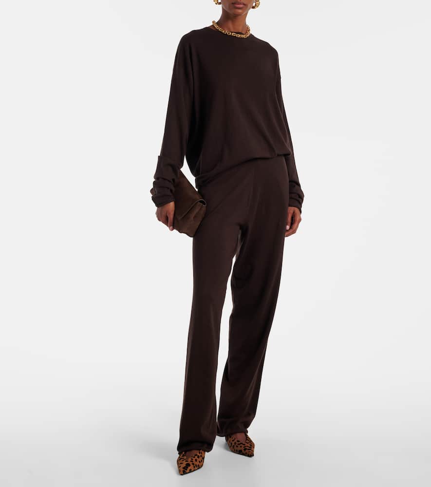 N°353 Relax cotton-blend straight pants