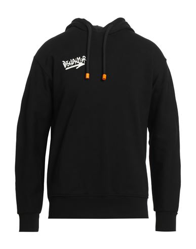 Man Sweatshirt Black Size XL Cotton