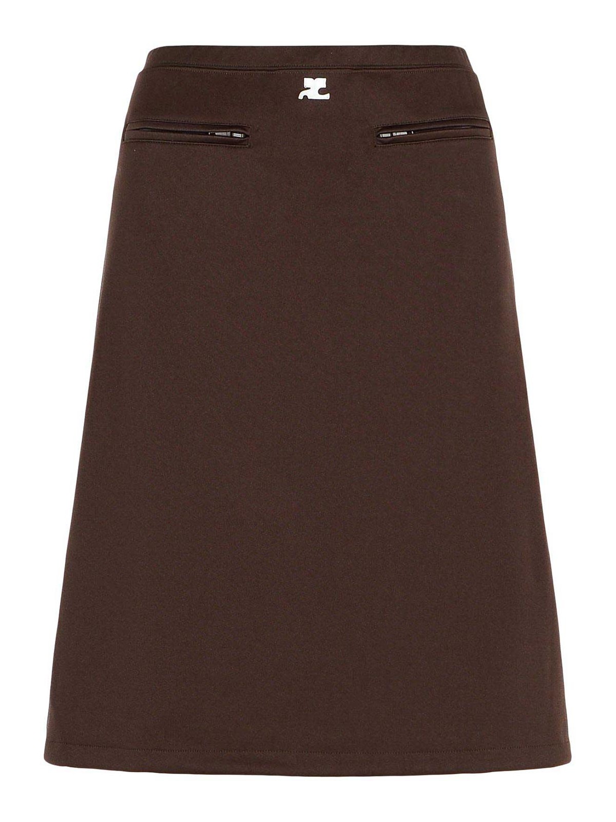 Brown Polyester Skirt
