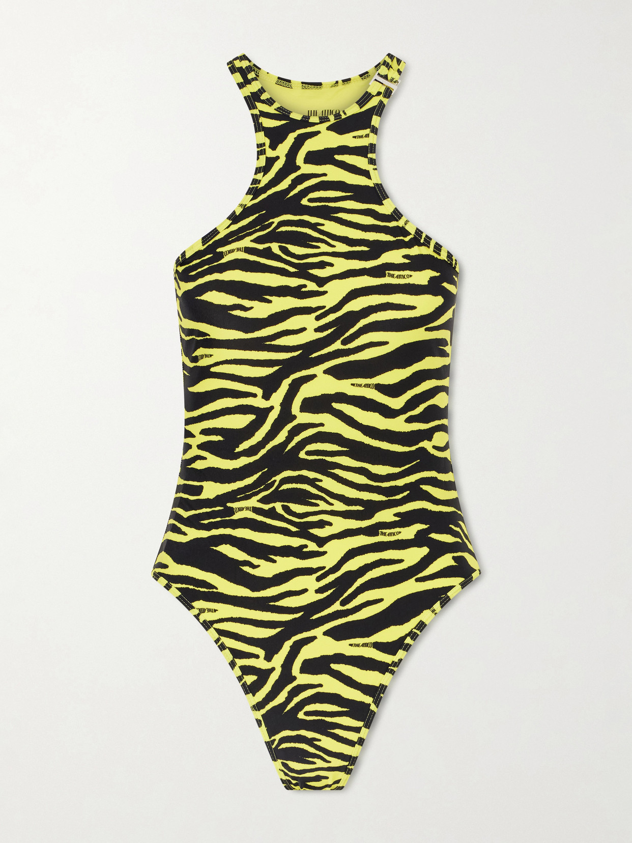 Zebra-print Swimsuit - Yellow