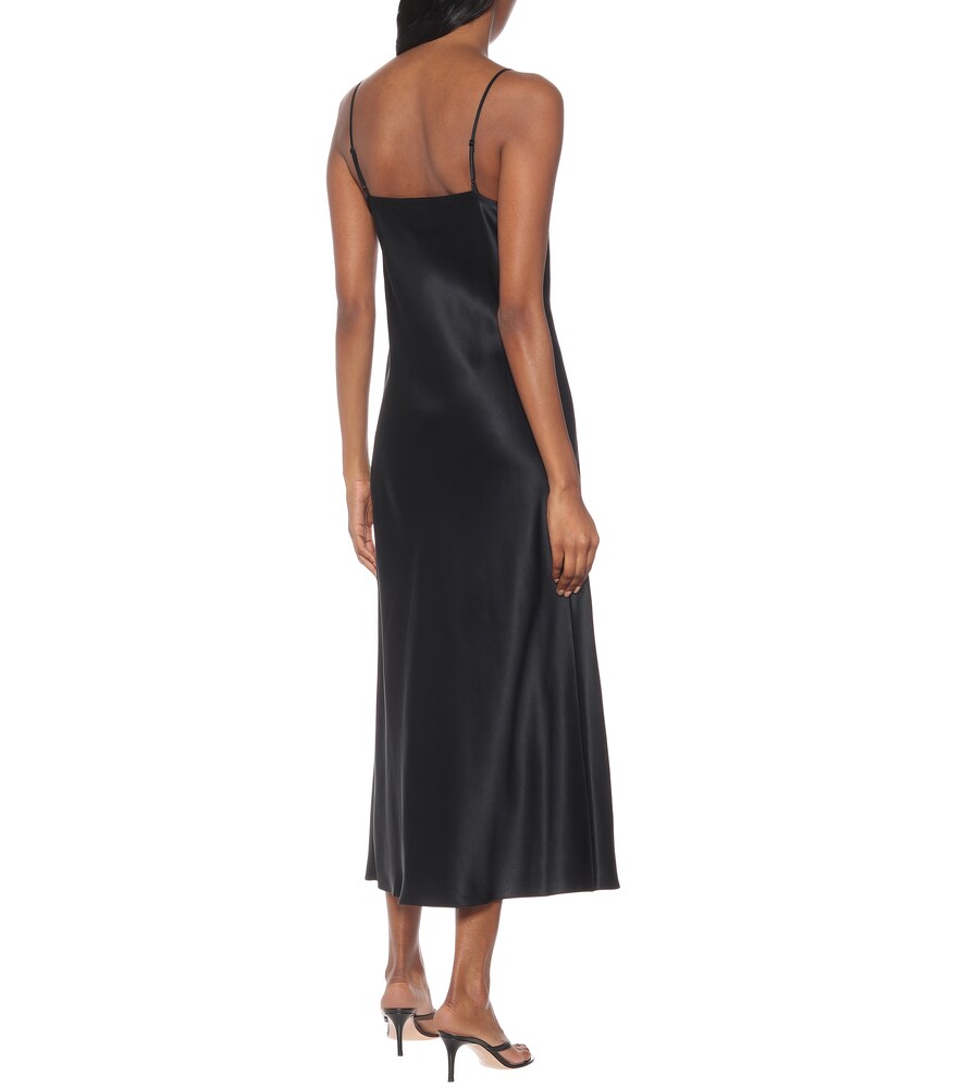 Clea silk satin slip dress