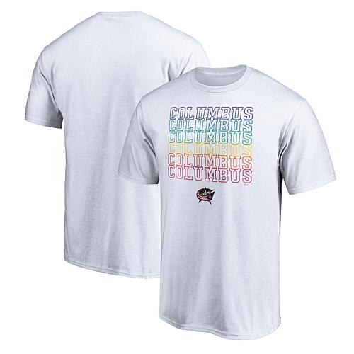 Men's Fanatics White Columbus Blue Jackets City Pride T-Shirt