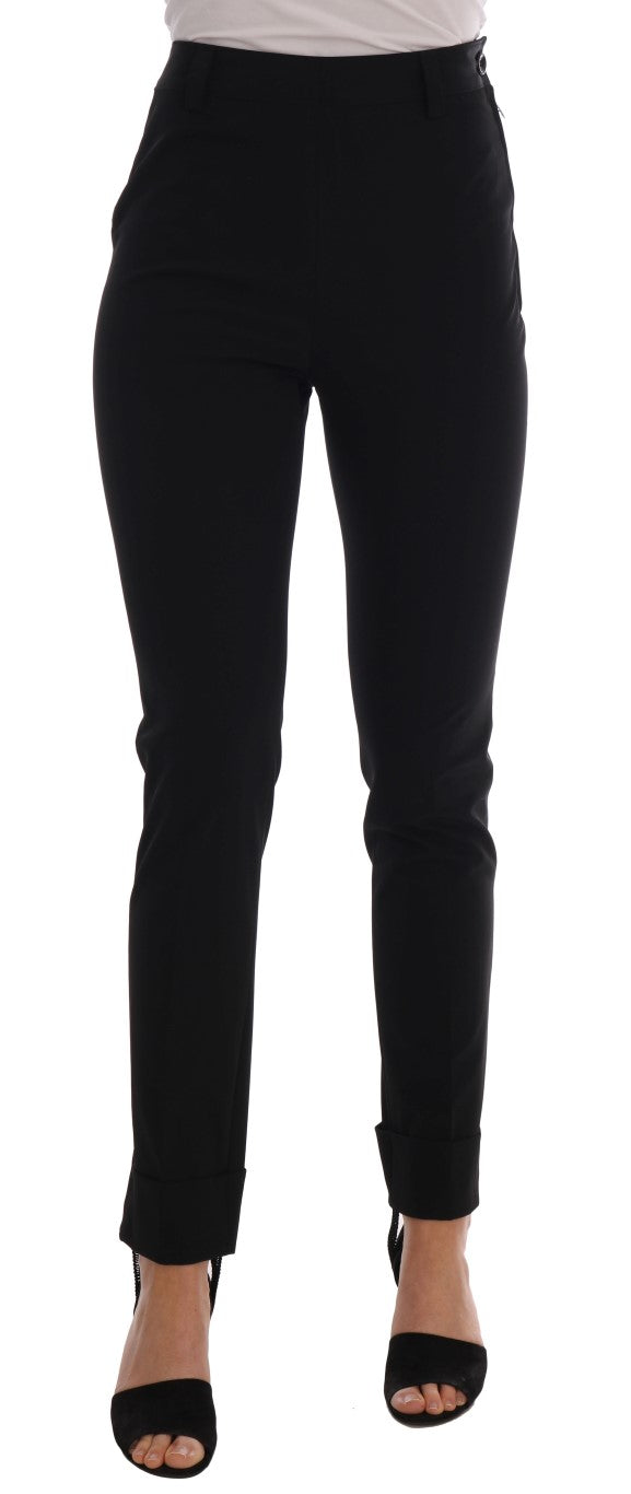 Stretch Polyester Leggings — Black