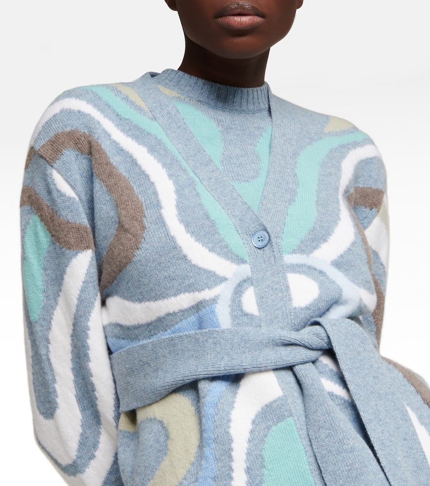 X Fusalp intarsia wool cardigan