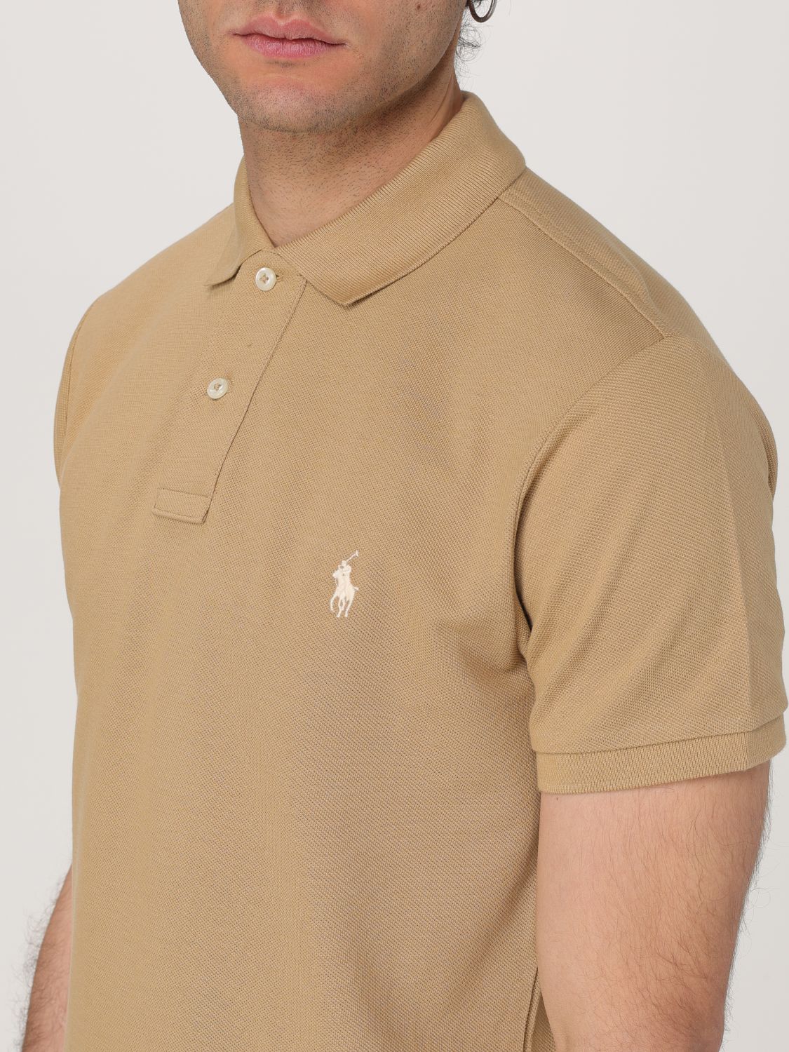 Polo Shirt Men color Coffee