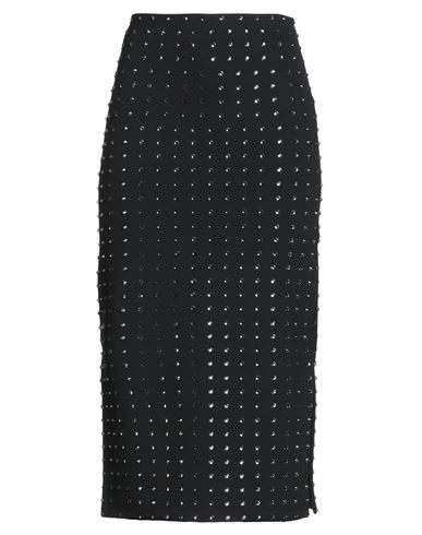 Woman Midi skirt Black Size L Polyamide, Elastane