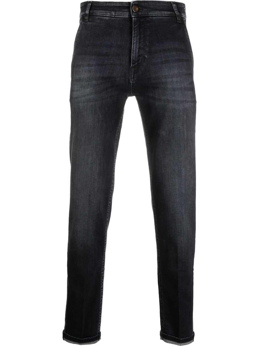 Logo-patch straight-leg jeans - Black