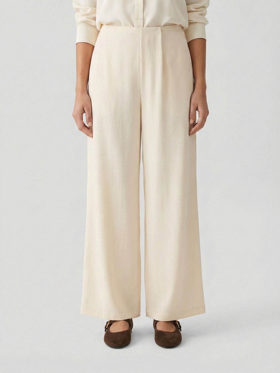 Pants Woman color Ivory