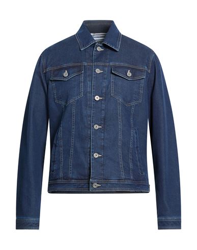 Man Denim outerwear Blue Size 40 Cotton, Modal, Elastane