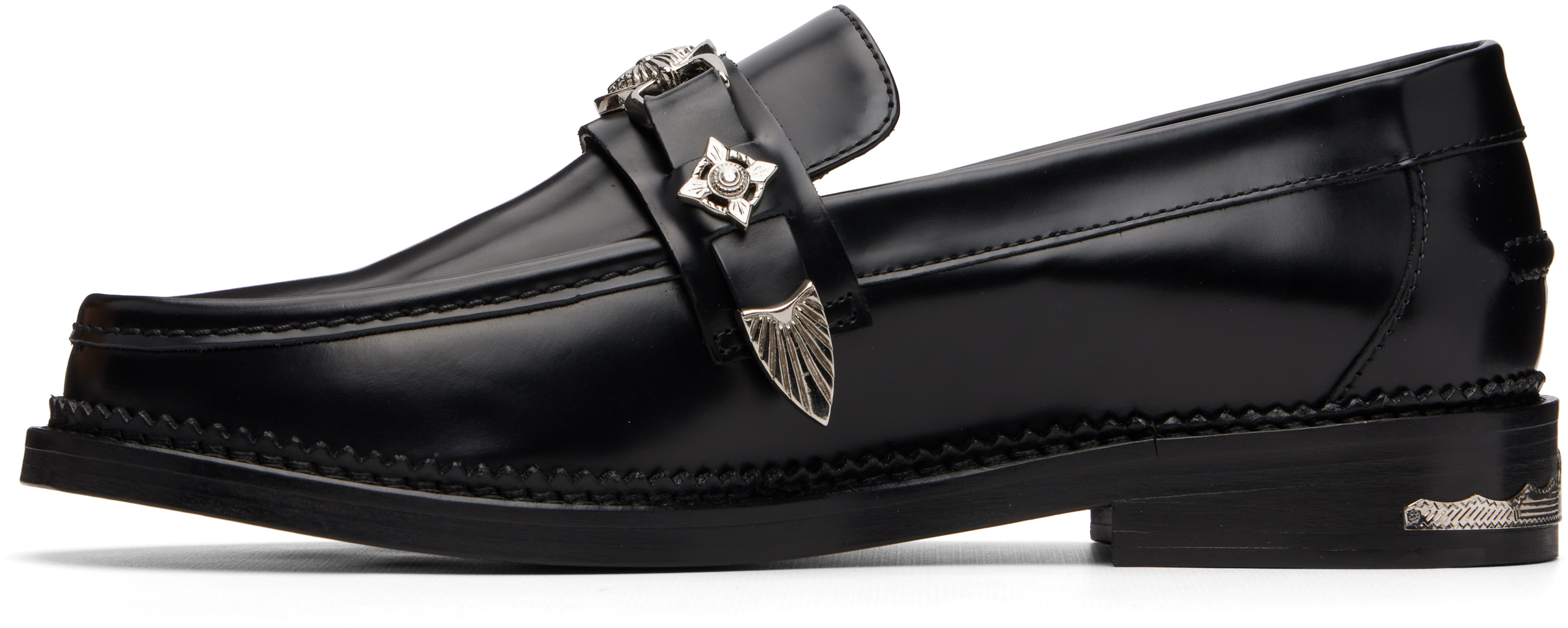 Black Metal Loafers