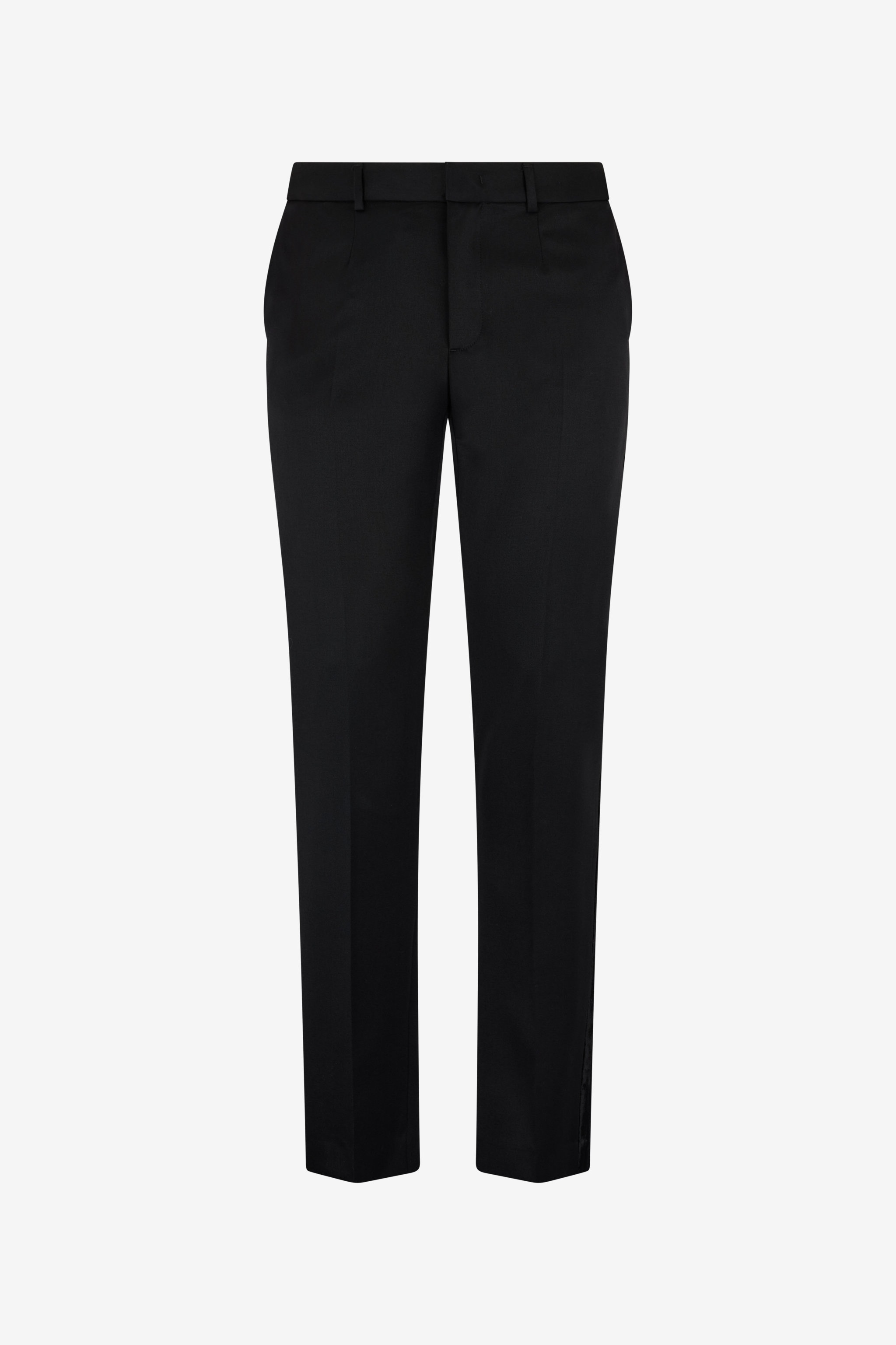 Straight-leg Wool Trousers