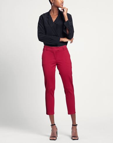 Woman Pants Burgundy Size 6 Viscose, Polyamide, Elastane