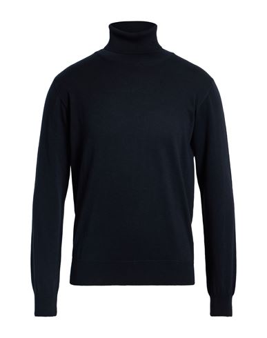Man Turtleneck Midnight blue Size XL Cotton, Merino Wool
