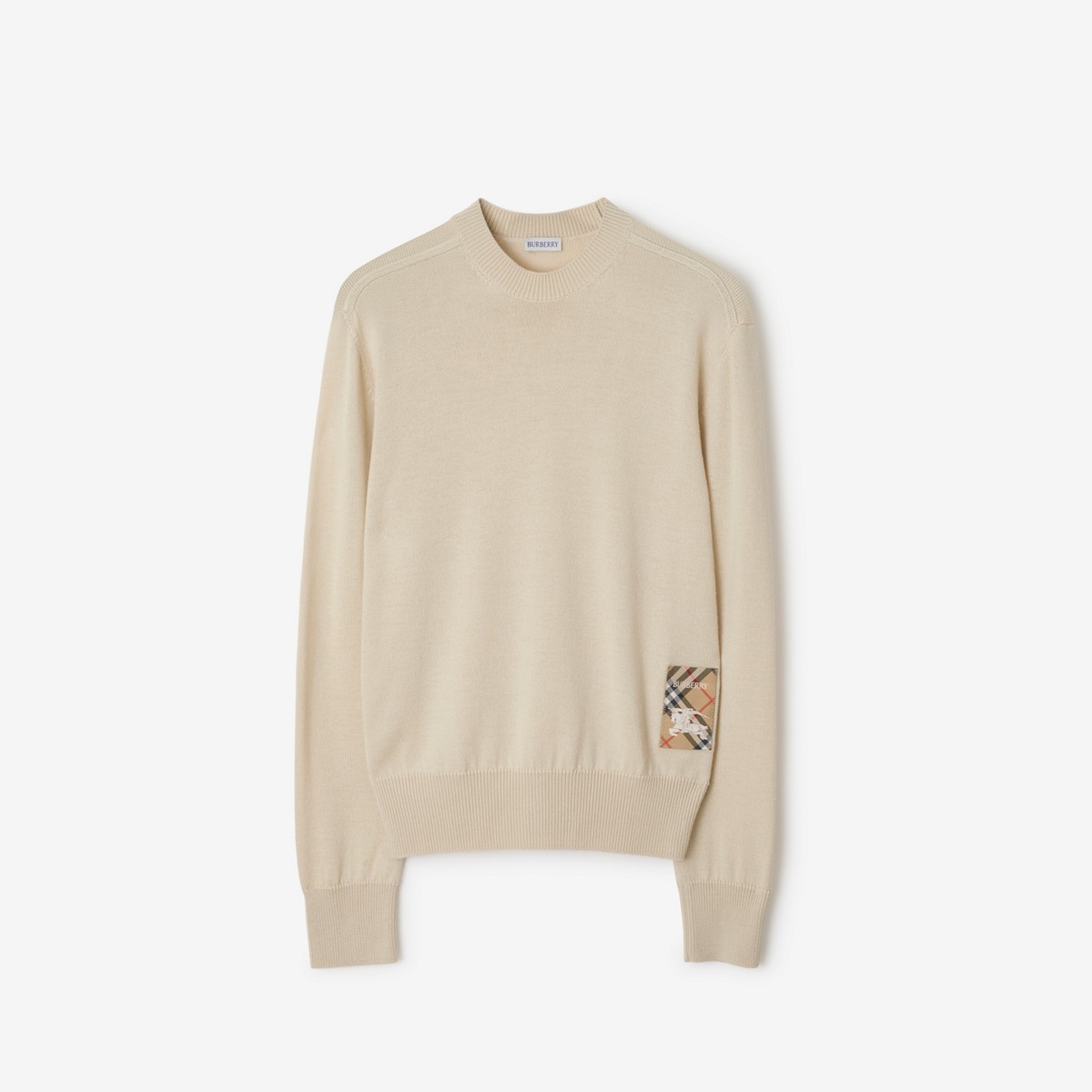 Check Label Wool Sweater