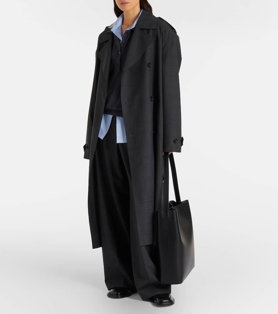 Bleecker plaid trench coat