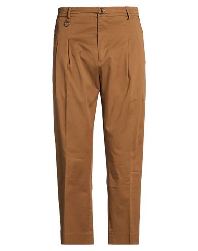 Man Pants Brown Size 34 Cotton, Elastane