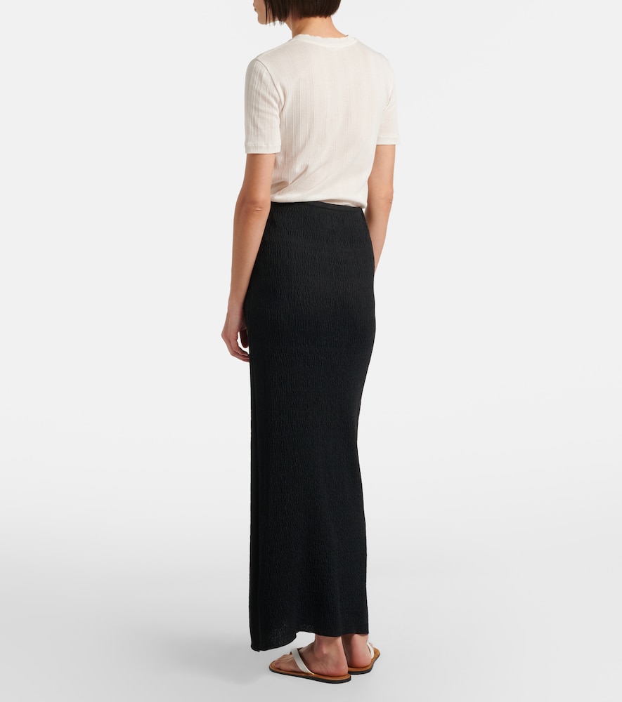 Oboe silk maxi skirt