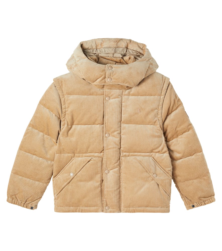 Quilted cotton corduroy down jacket