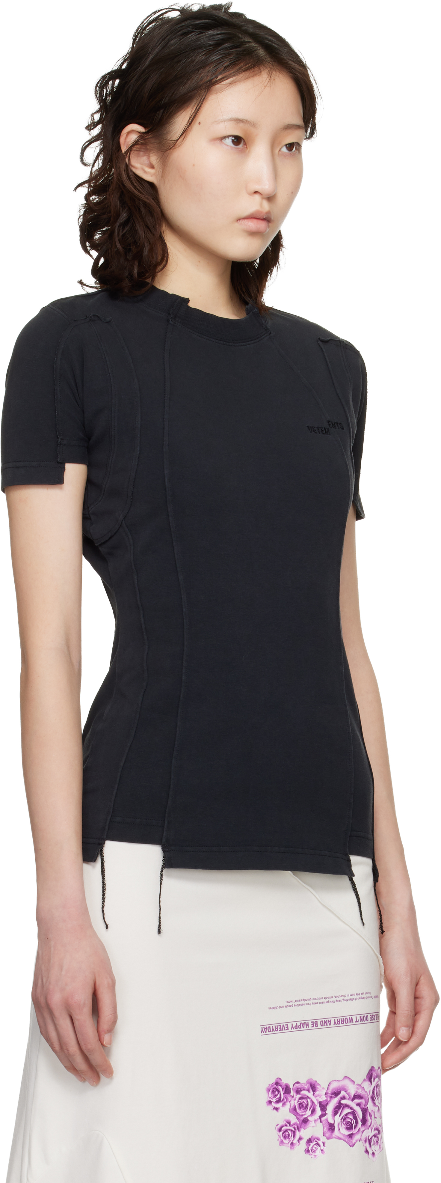 Black Cut-Up Baby T-shirt