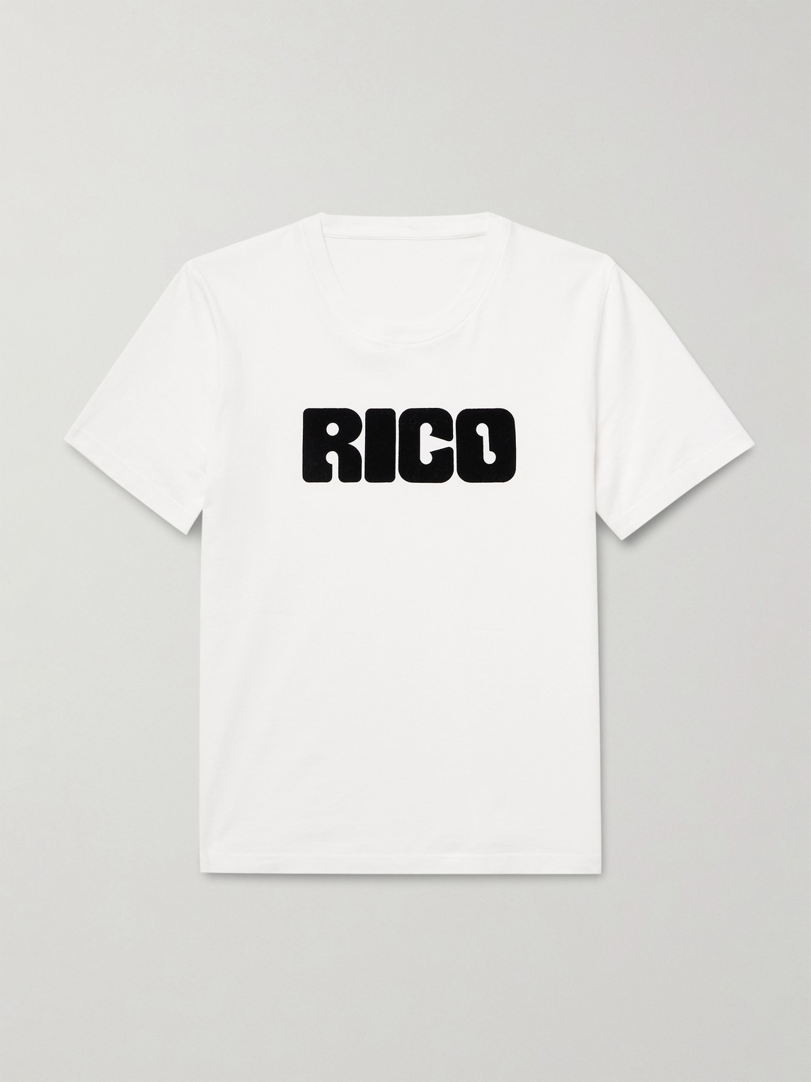 Logo-Flocked Cotton-Jersey T-Shirt