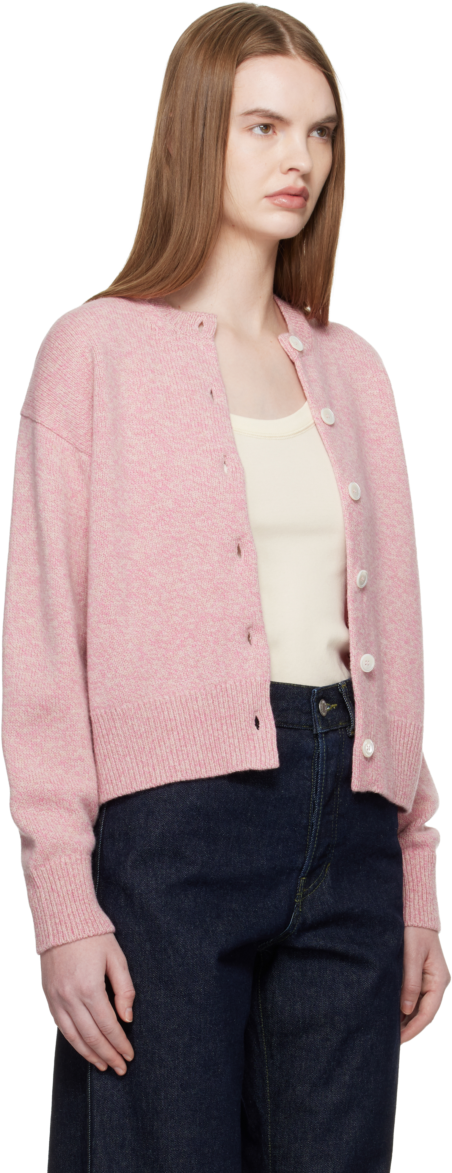 Pink Ada Crewneck Cardigan
