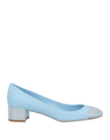 Woman Pumps Light blue Size 11 Lambskin