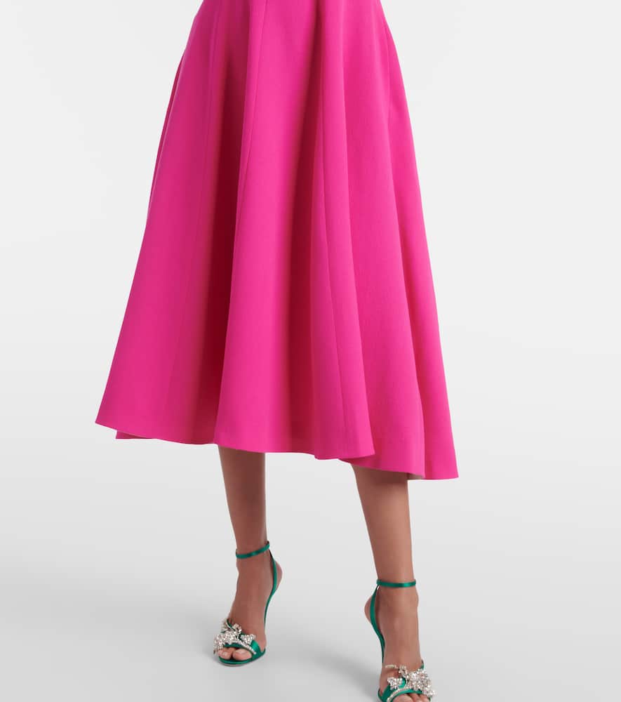 Camilla belted wool midi dress