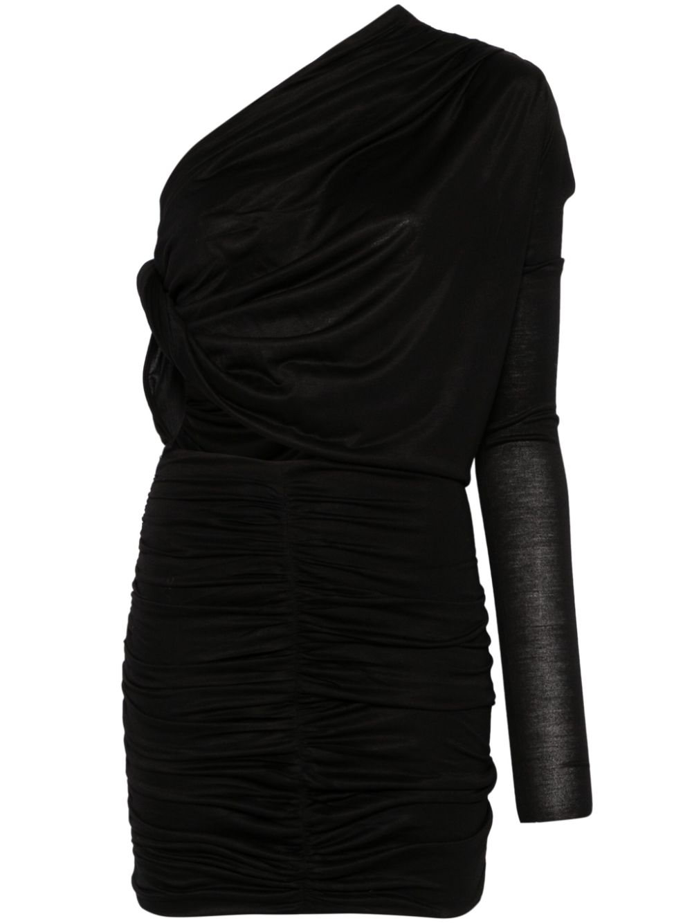 Wrap-design mini dress - Black