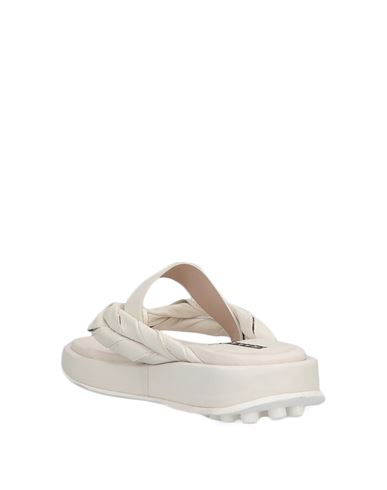 Woman Thong sandal Ivory Size 10 Leather
