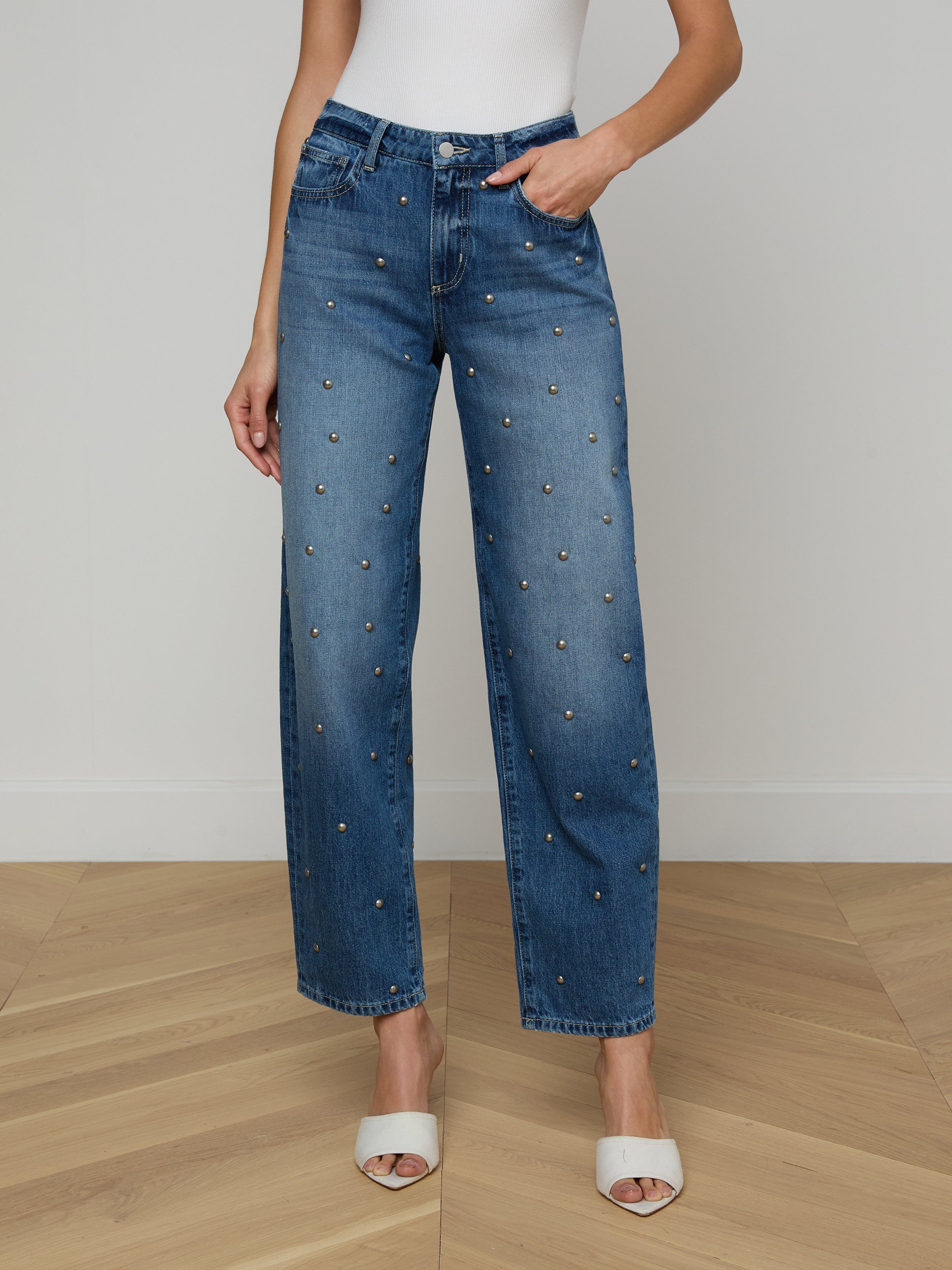 Bex Studded Rodeo Jean In Solvang