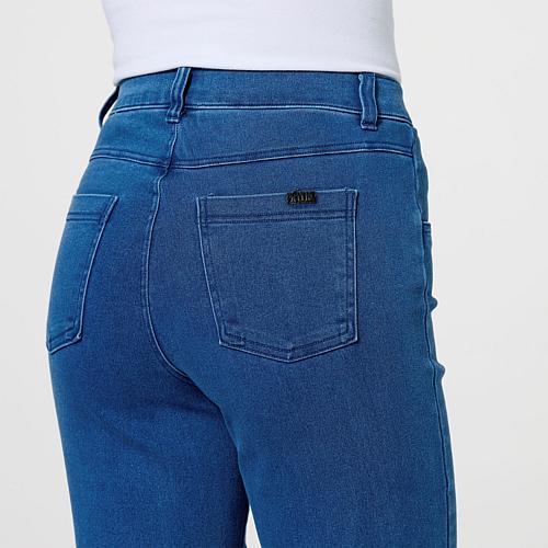 Ruffle Crop Denim Skimmer Jean - White