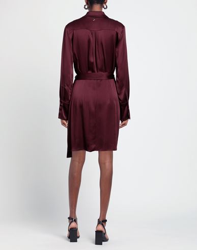 Woman Mini dress Burgundy Size 8 Acetate, Viscose