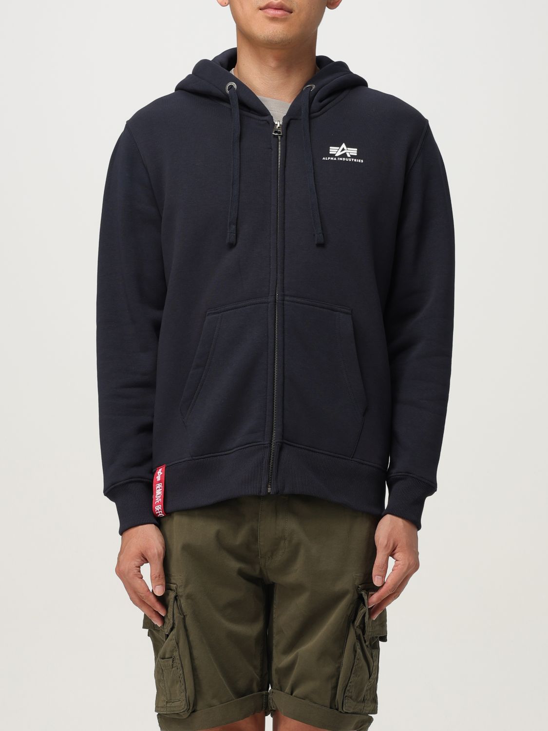 Logo-print hooded jacket - Grey