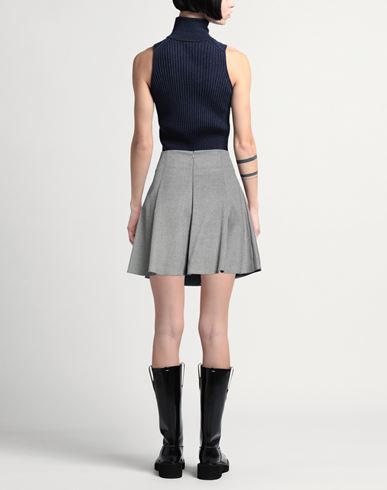Woman Mini skirt Grey Size 2 Polyester, Viscose, Elastane