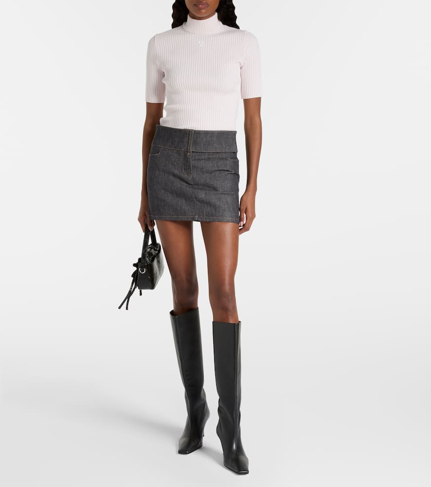 Courrèges Reedition ribbed-knit top