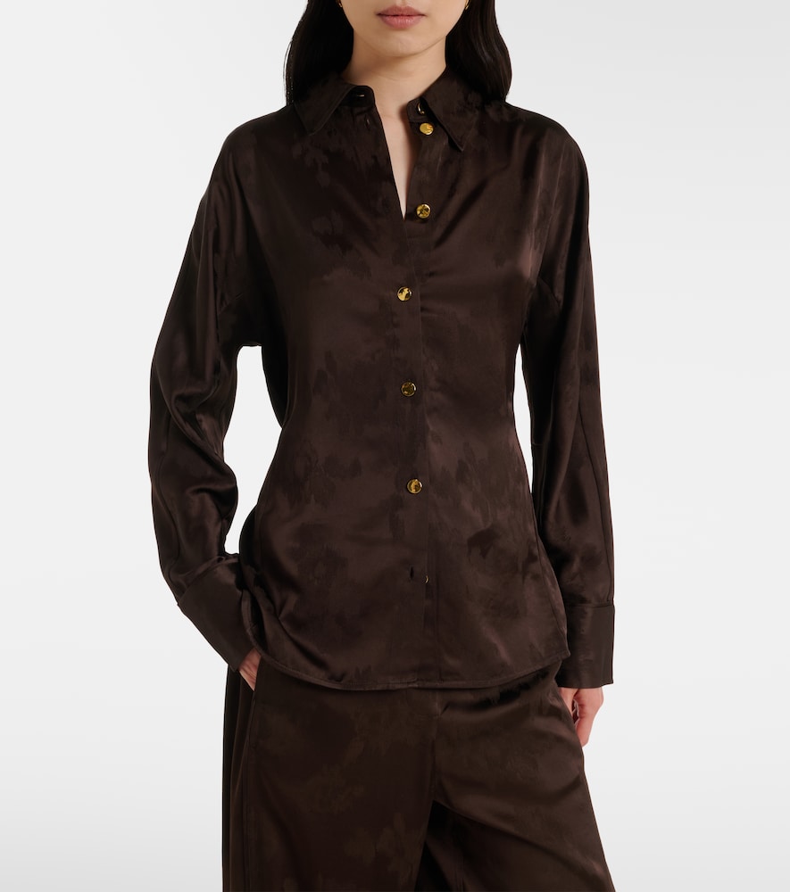 Satin jacquard shirt