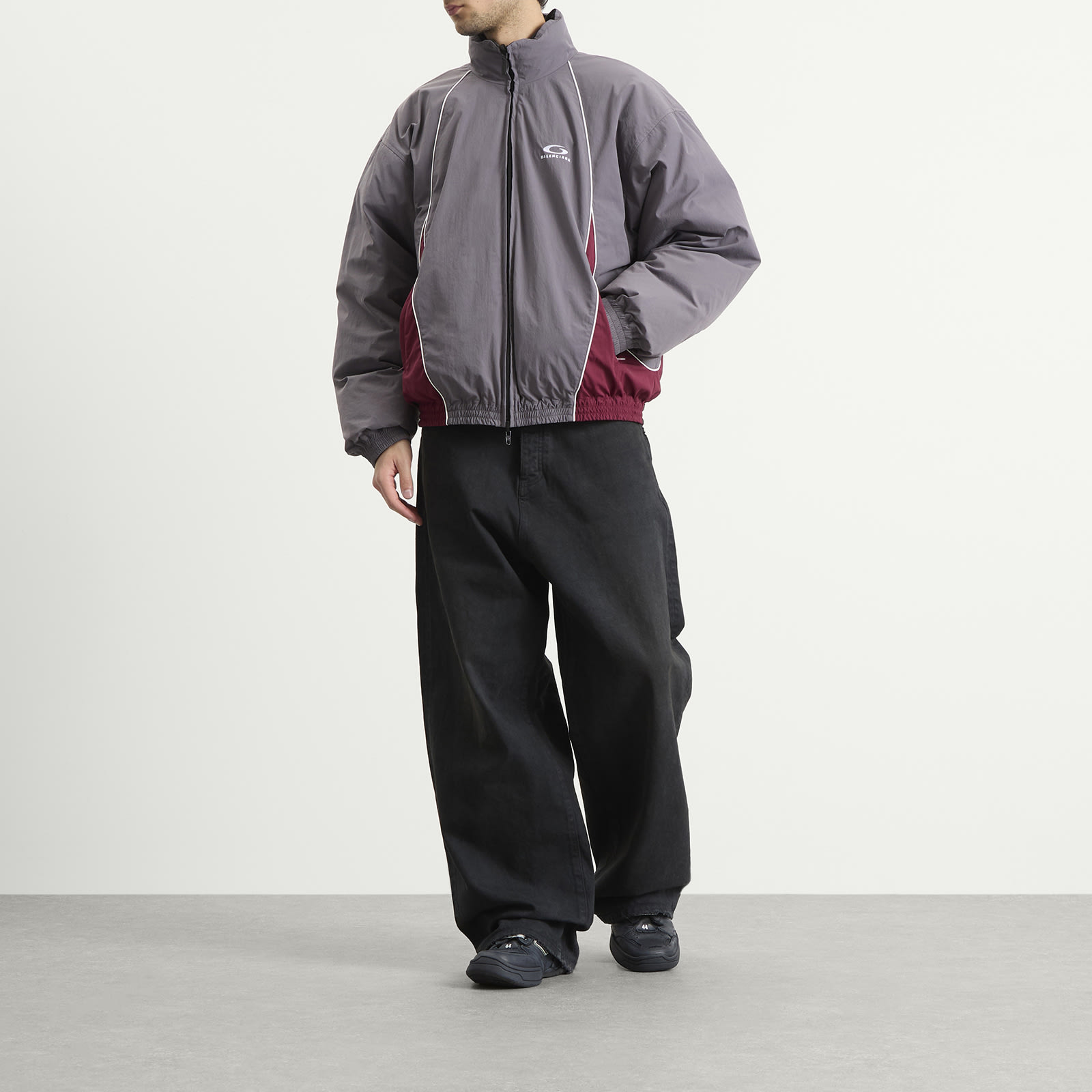 Men's Reversible Nylon Padded Jacket Smoky Purple