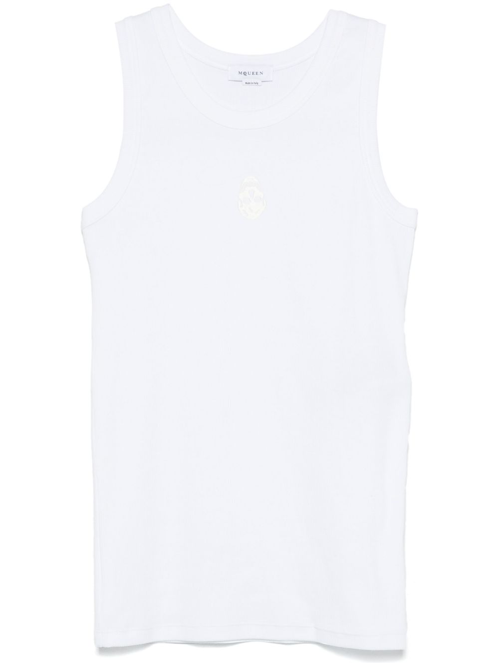Skull-embroidered tank top