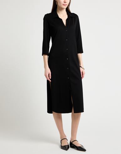 Woman Midi dress Black Size XL Cotton