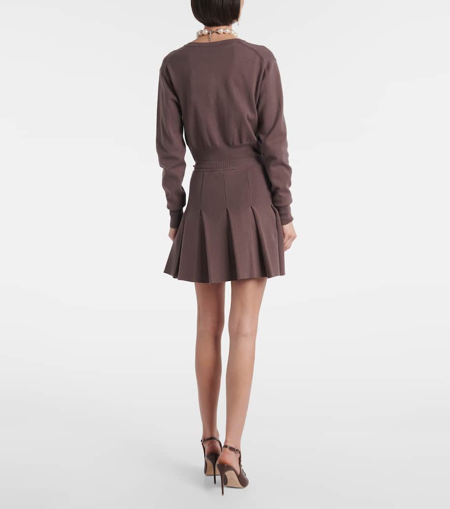 Bea Kilt cotton and cashmere miniskirt