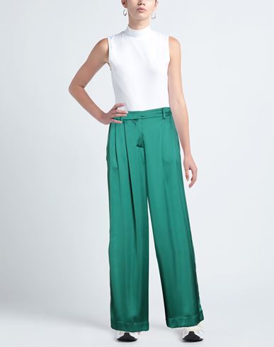 Woman Pants Emerald green Size 4 Polyester