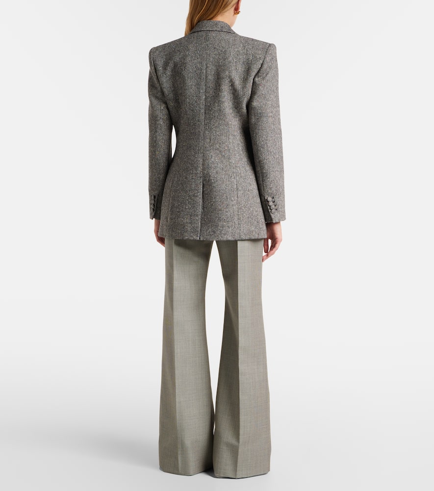 Double-breasted wool-blend blazer