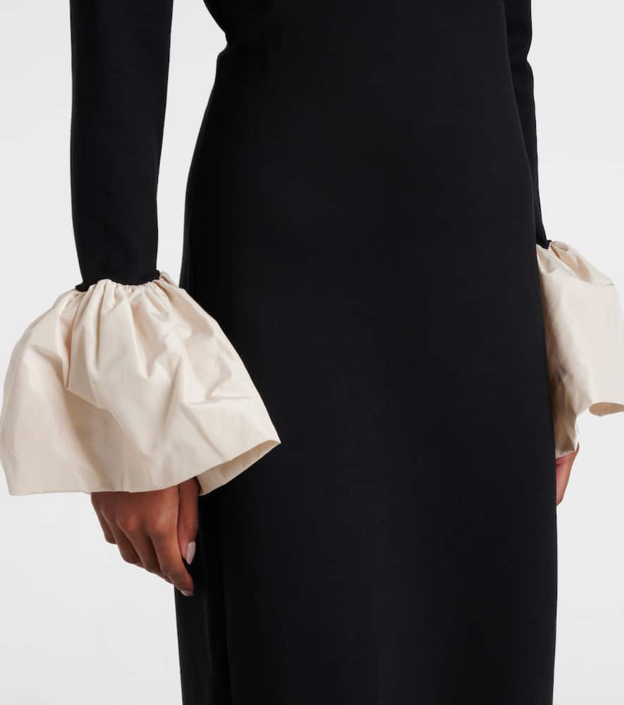 Hawthorne taffeta-trimmed maxi dress