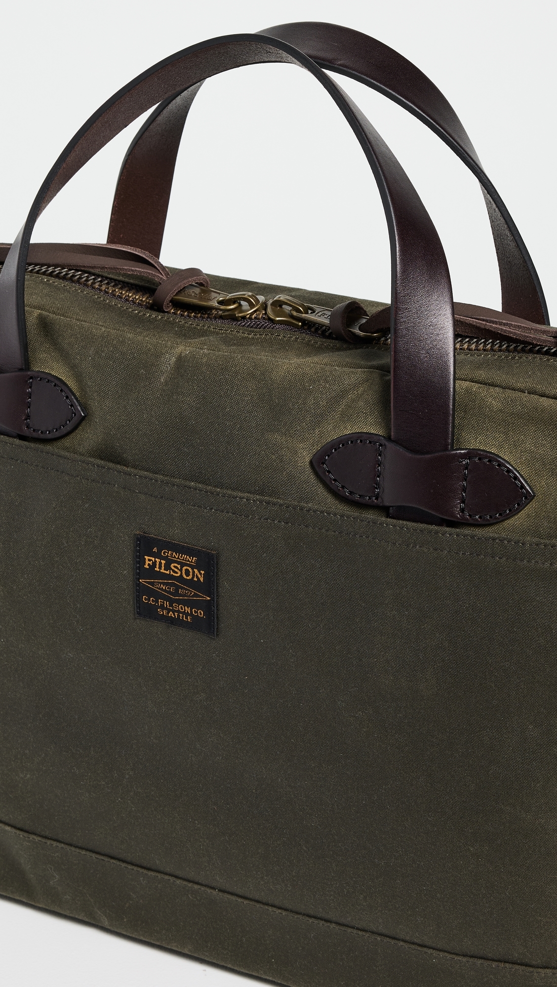 Tin Cloth Compact Briefcase Otter Green One Size