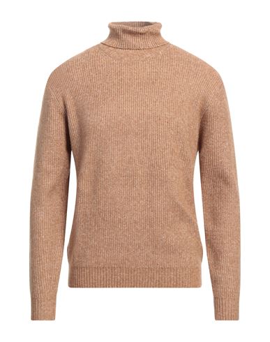 Man Turtleneck Sand Size XXL Polyester, Acrylic, Elastane