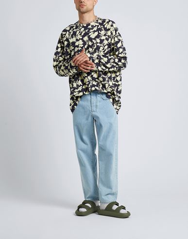 Printed Cotton Long Sleeves Tee Man T