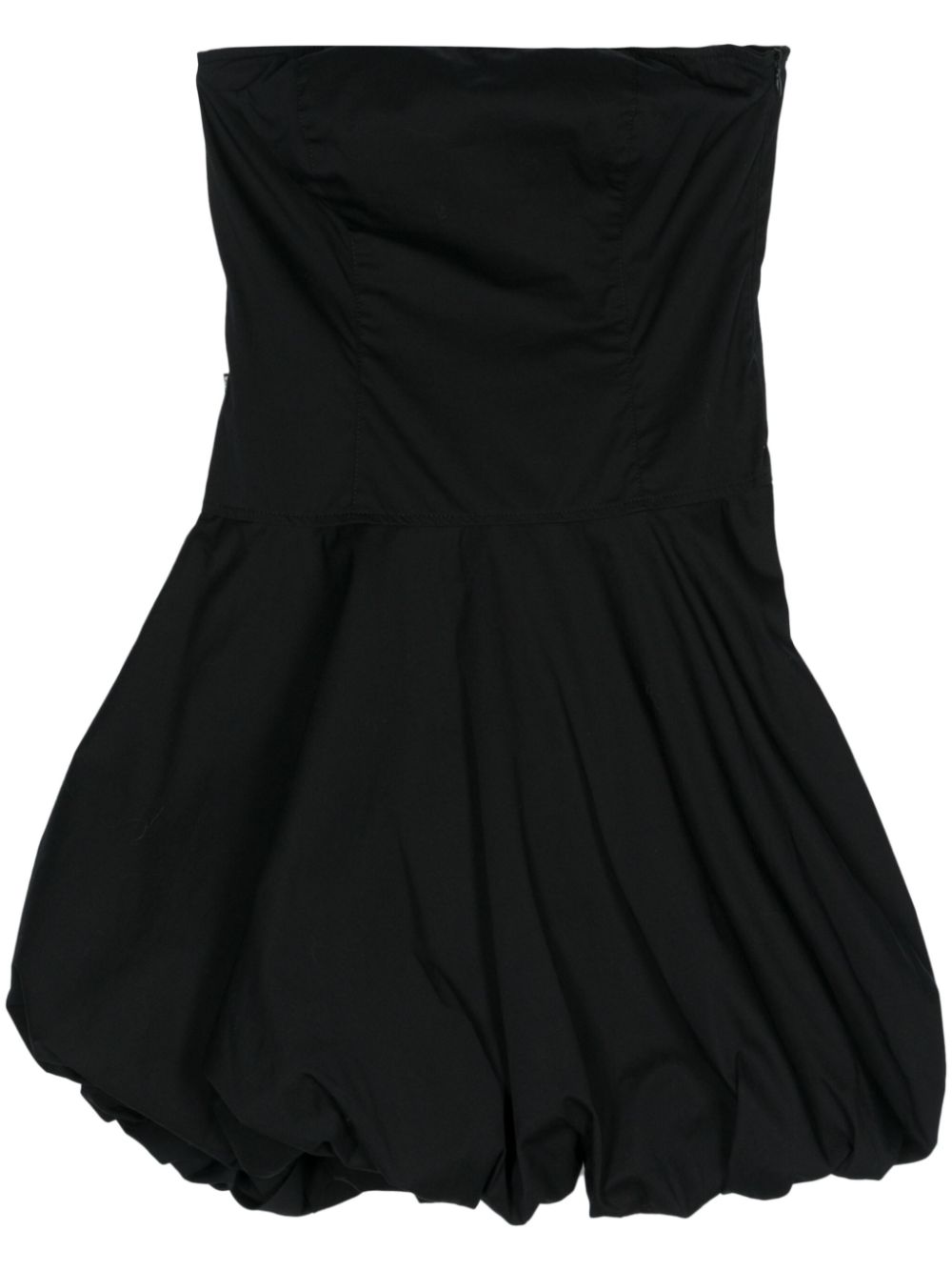 2000s strapless peplum minidress - Black